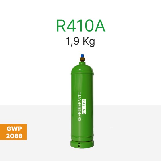 R410A GAS 1,9 kg im neuen nachfüllbaren Zylinder
