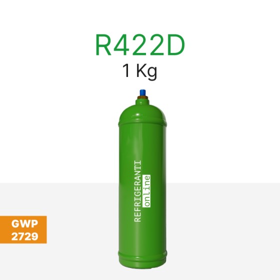 R422D GAS 1 kg im neuen nachfüllbaren Zylinder