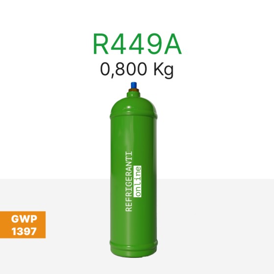 R449A-GAS 0,8 kg im neuen nachfüllbaren Zylinder