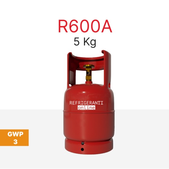 GAS R600A 5 kg im neuen nachfüllbaren Zylinder